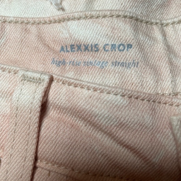 AG Jeans Alexxis Vintage High-Rise Straight Crop in Tie-Dye Mauve Orchid 32R - Picture 14 of 16